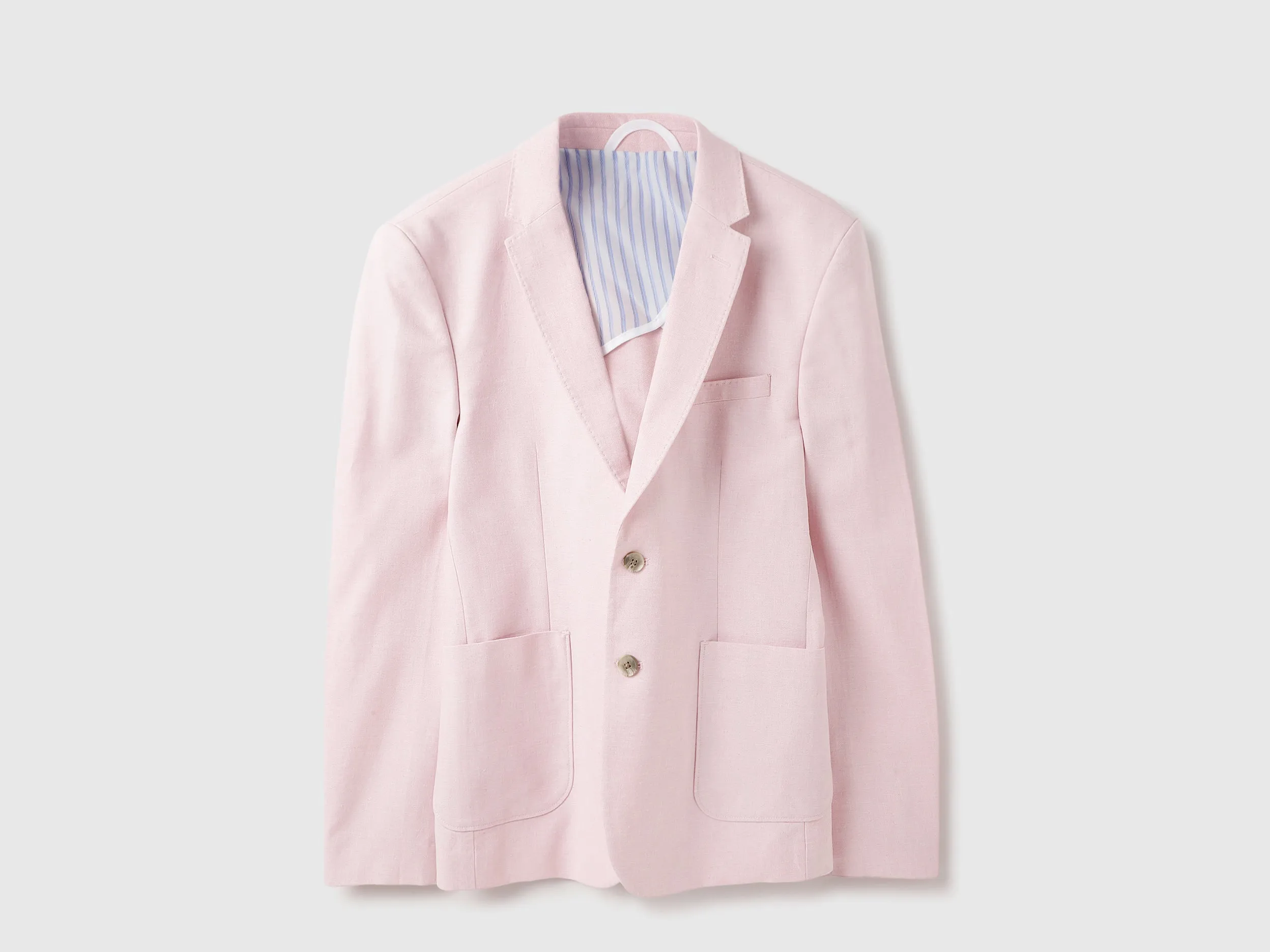 Slim Fit Lapel Collar Textured Summer Blazer