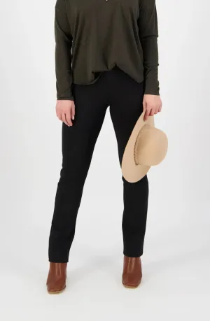 Slim Leg Ponti Pant Pull On - 234 -  Black