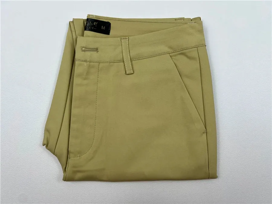 Slim Skinny High Waist Elastic Pencil Pants Ankle-length Trousers Office Formal Pantalon
