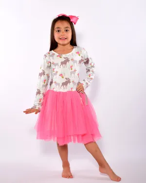 Spring Moose Tutu Dress