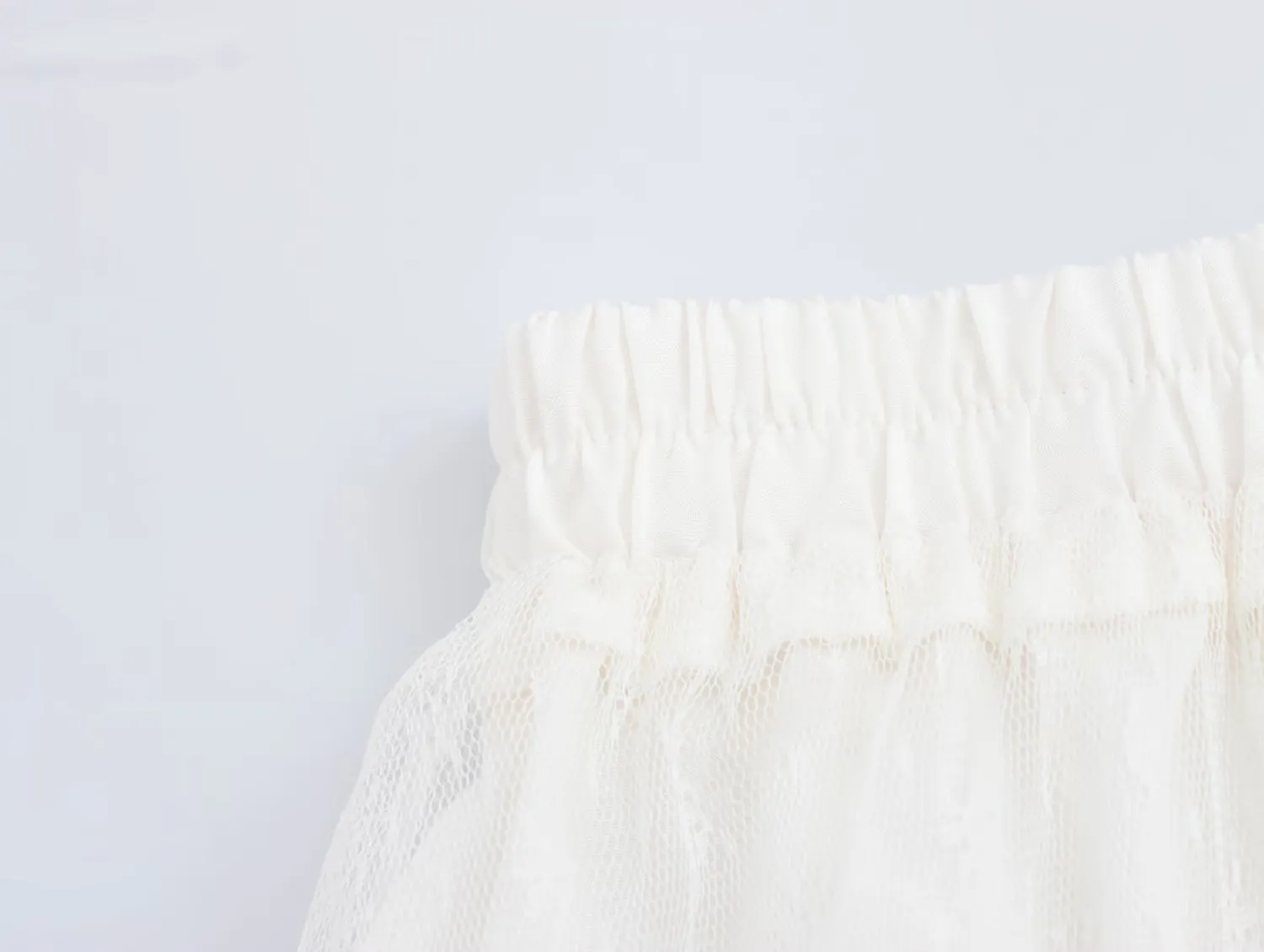 Spring Summer Sweet Mesh Puffy Swing Midi Skirt