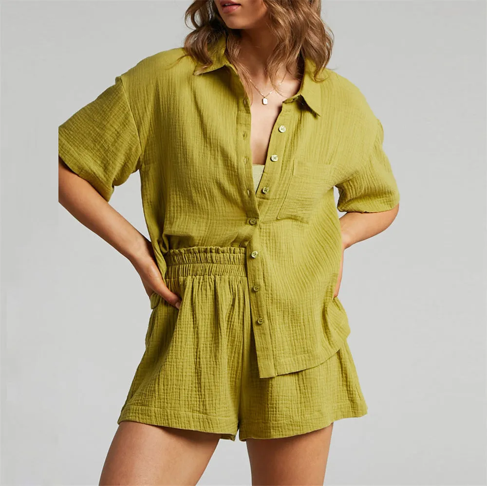 Spunky Fun Two Piece Lounge Sets | Two piece outfits shorts | Co ords Sets | Shirt and shorts co ord
