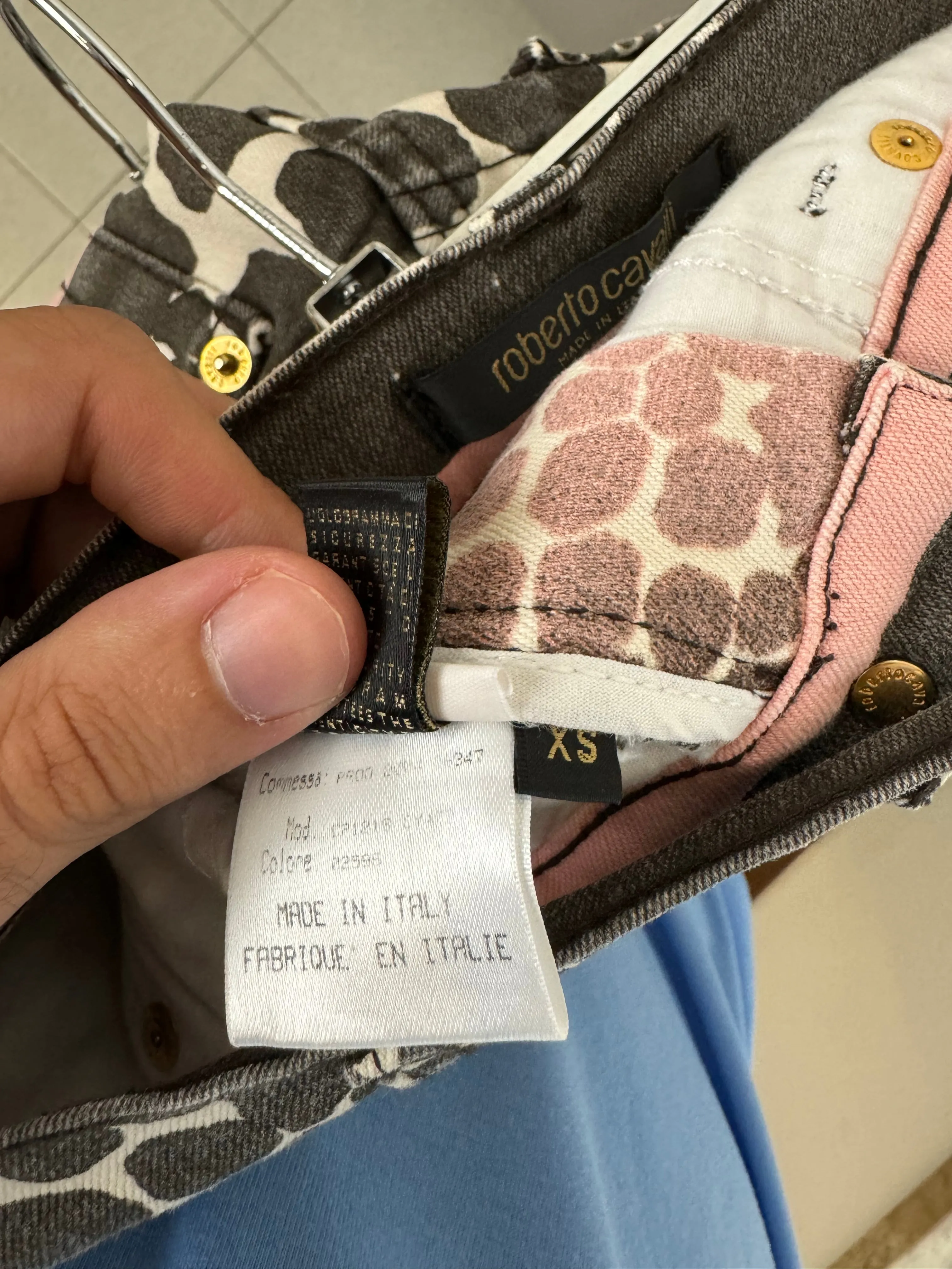 S/S 2003 Roberto Cavalli pink animalier jeans