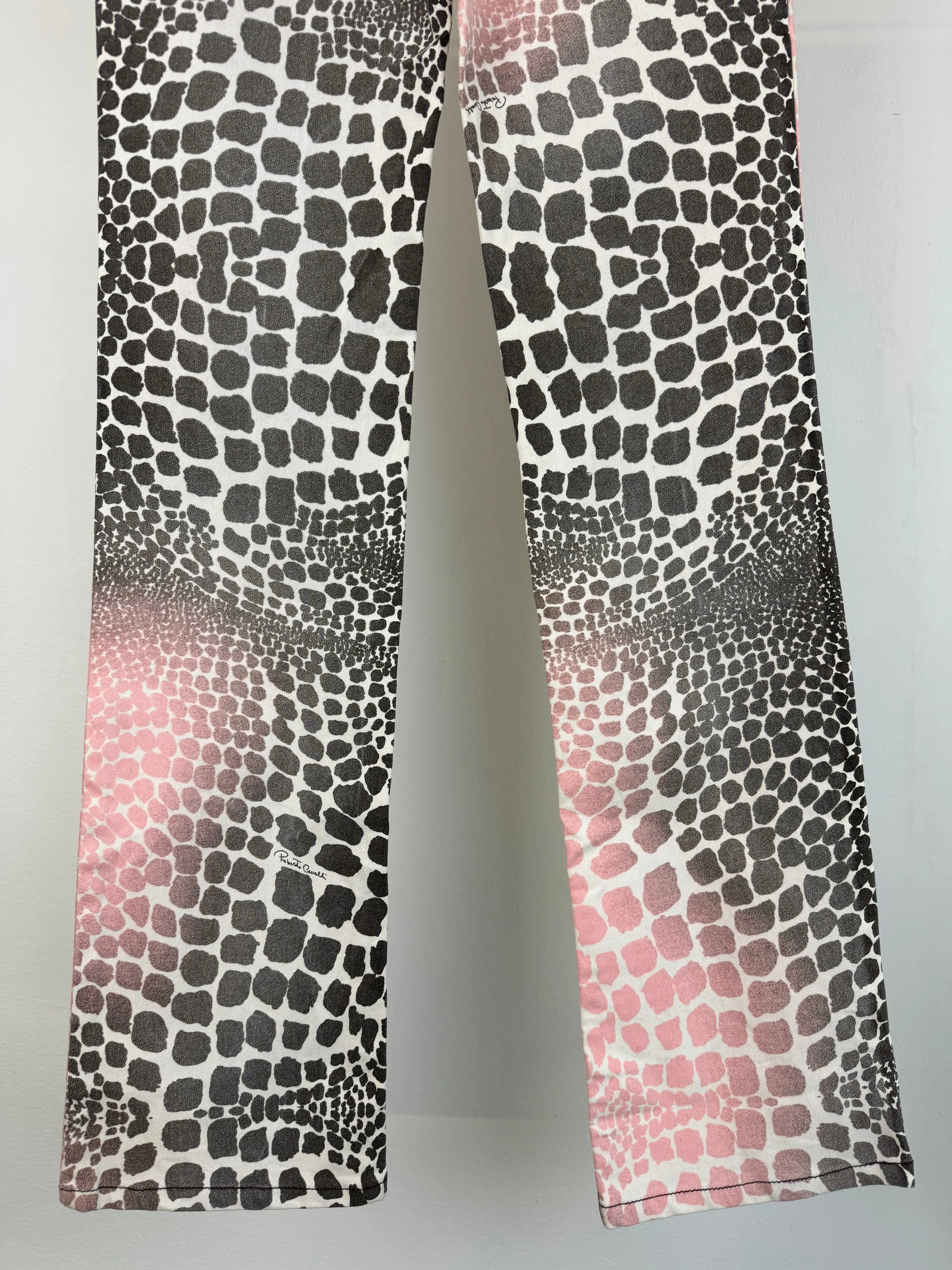 S/S 2003 Roberto Cavalli pink animalier jeans