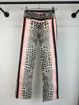 S/S 2003 Roberto Cavalli pink animalier jeans