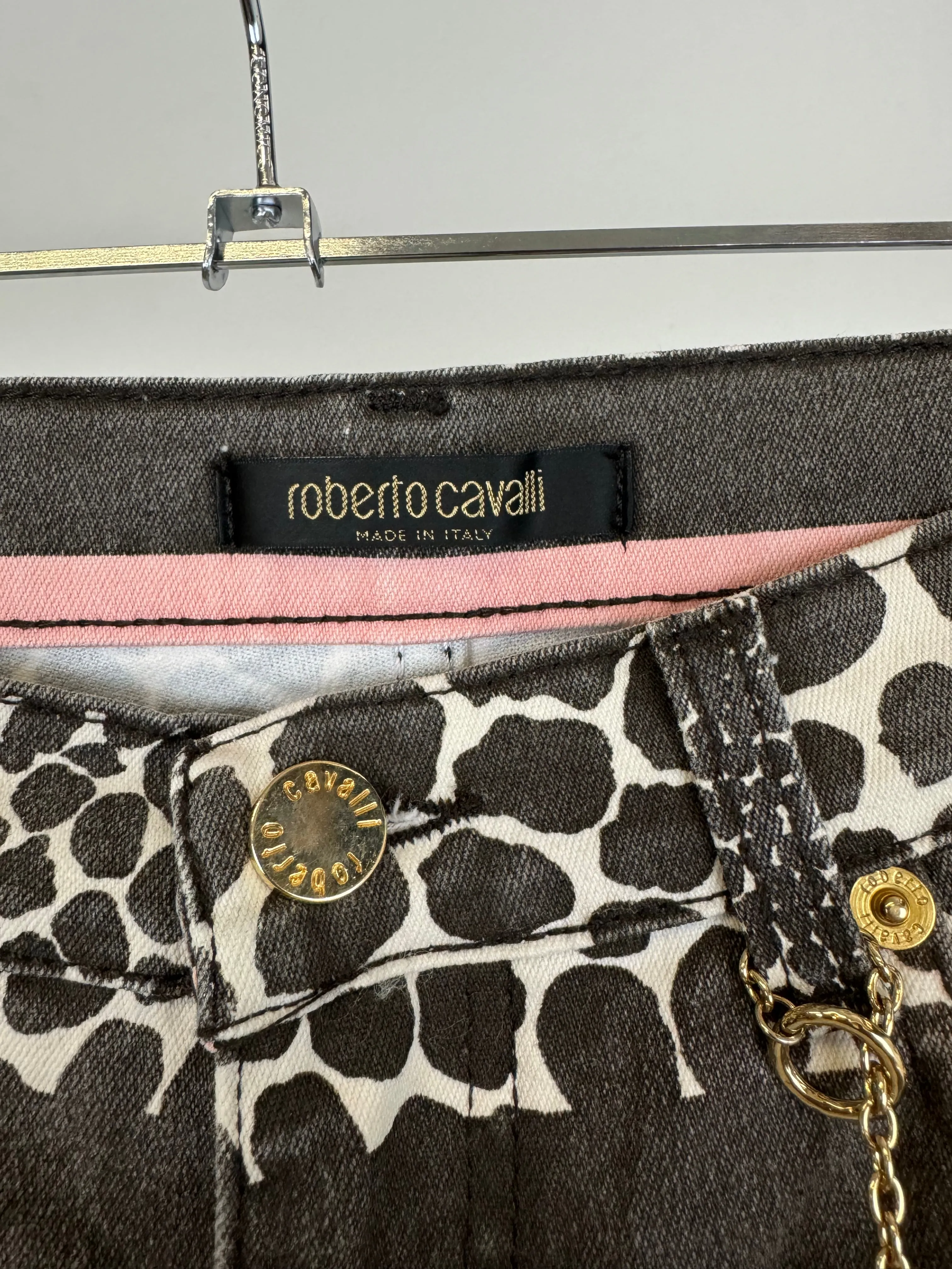 S/S 2003 Roberto Cavalli pink animalier jeans