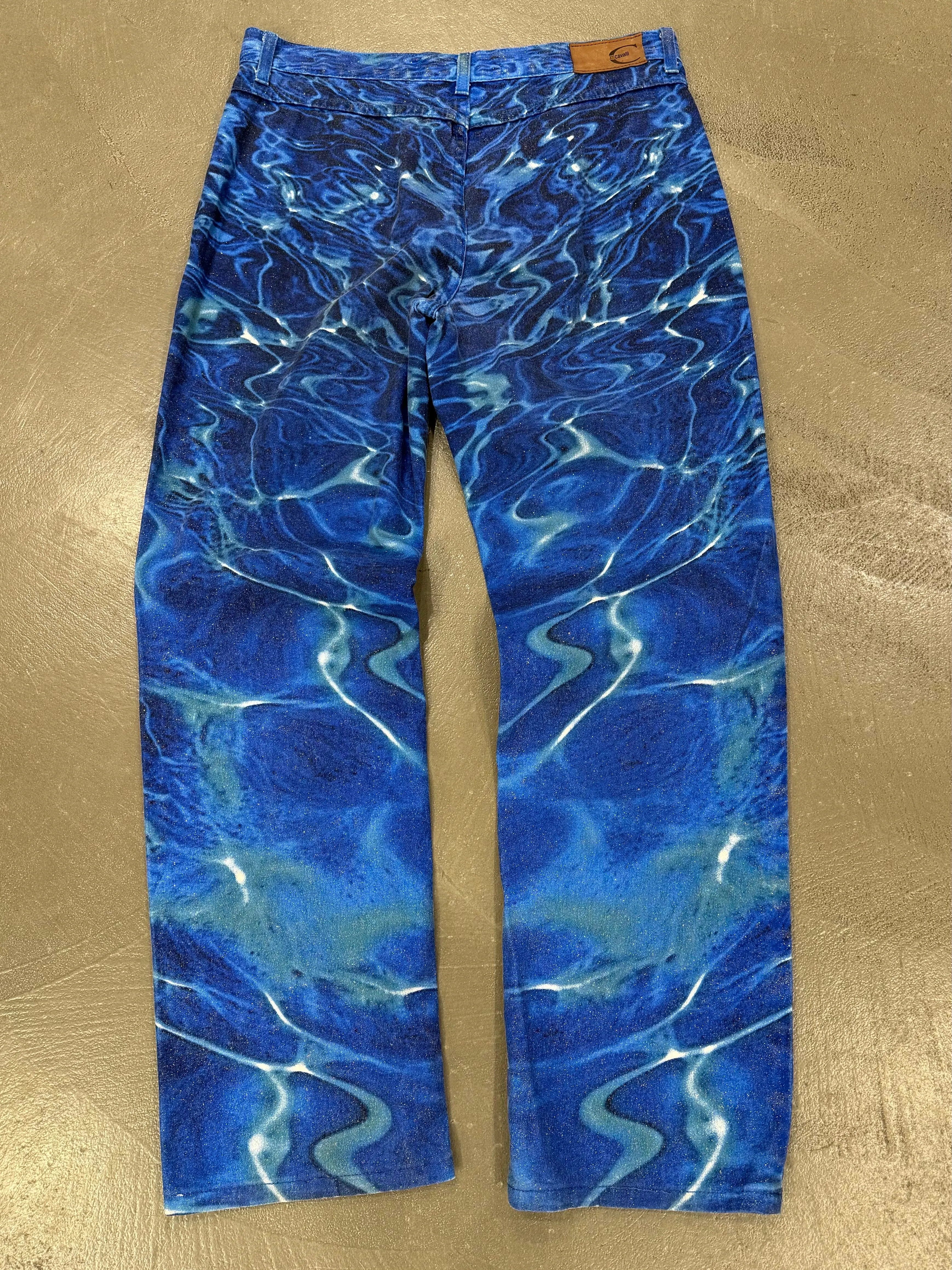 S/S2001 Roberto Cavalli ocean wave pants
