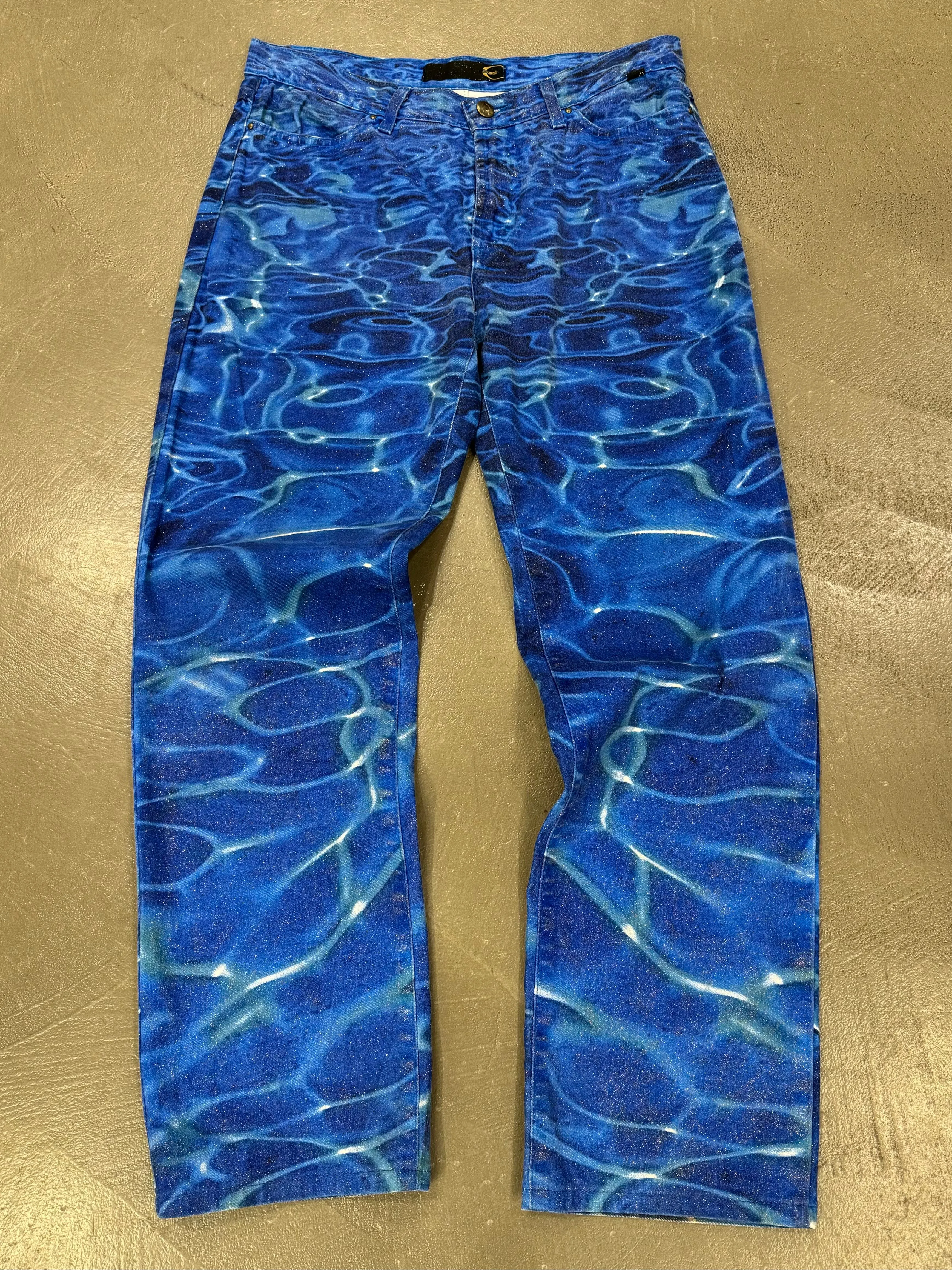 S/S2001 Roberto Cavalli ocean wave pants