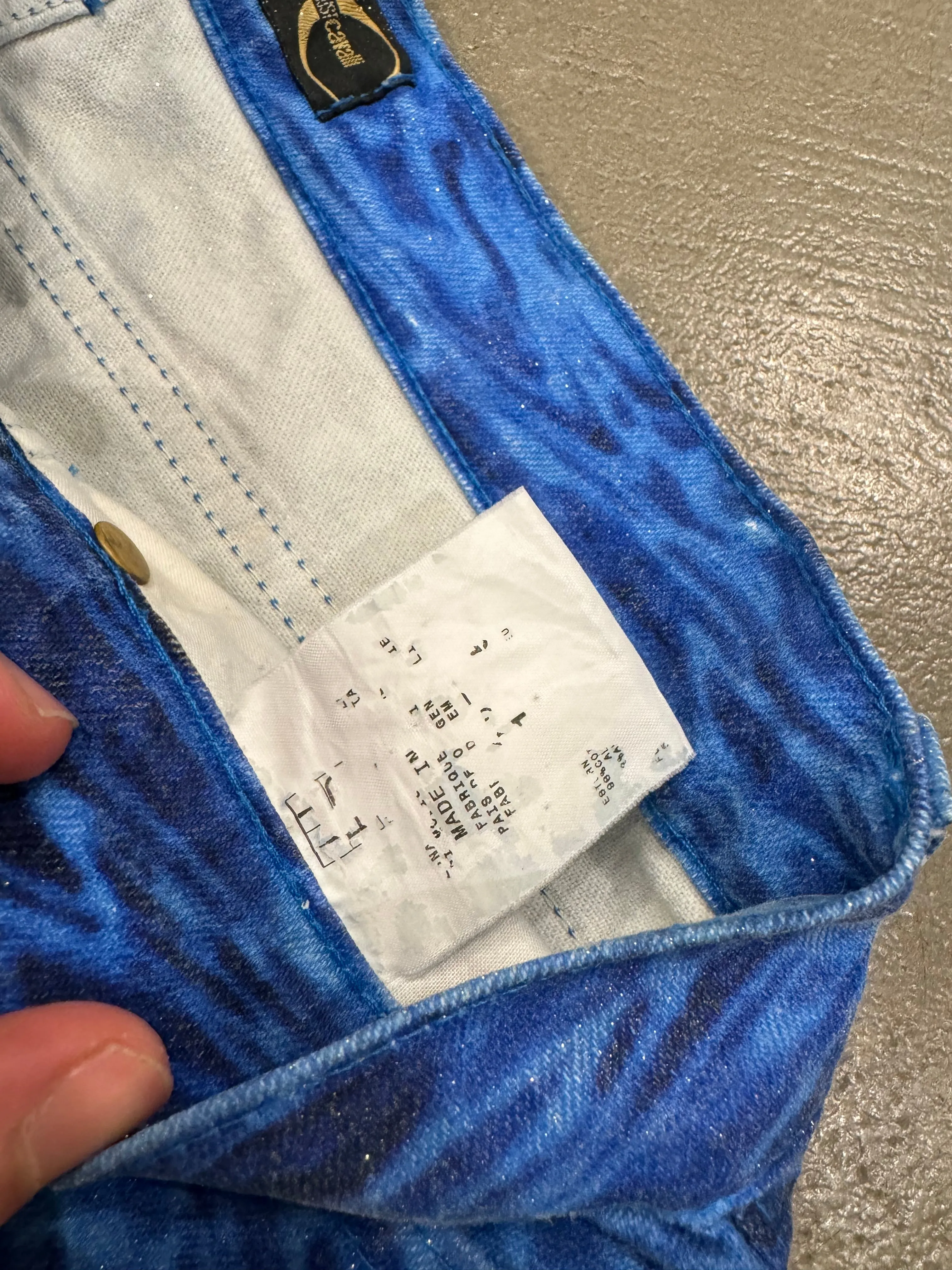S/S2001 Roberto Cavalli ocean wave pants