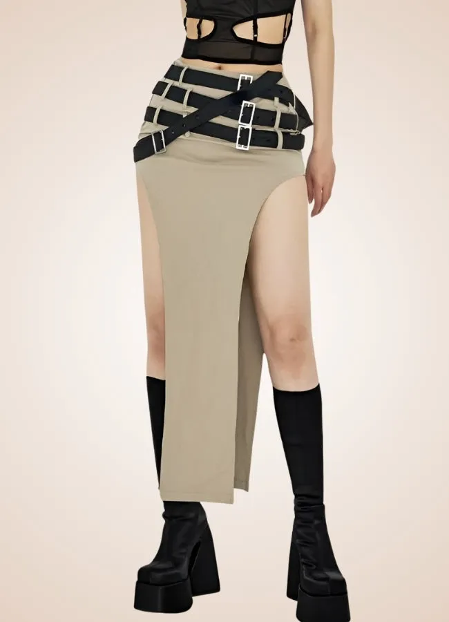 Steampunk Skirt With Belts