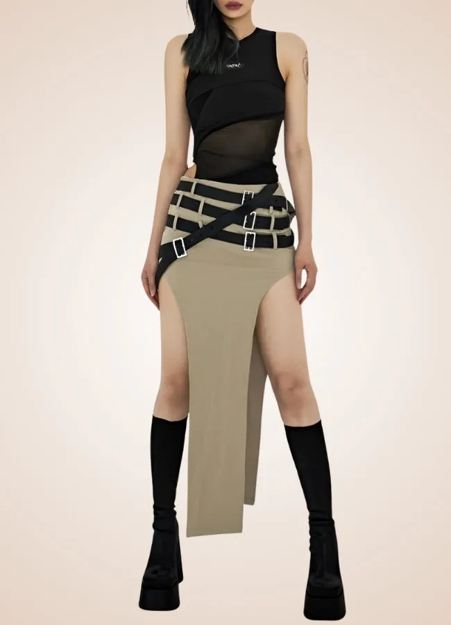 Steampunk Skirt With Belts