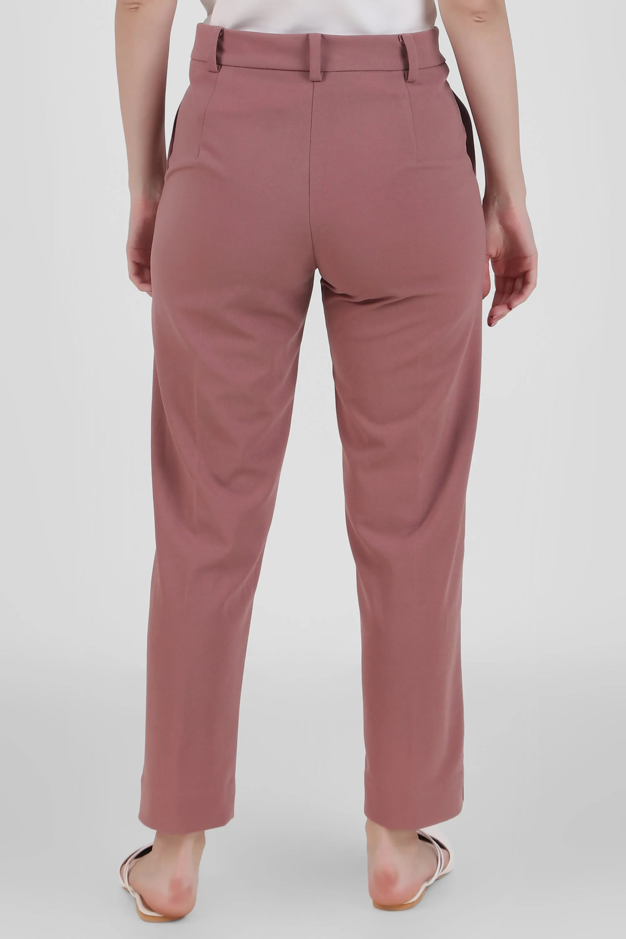 Straight Fit Formal Trousers, Dusky Rose