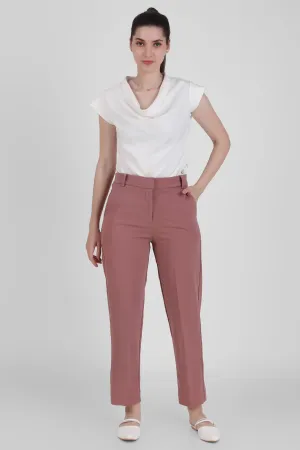 Straight Fit Formal Trousers, Dusky Rose
