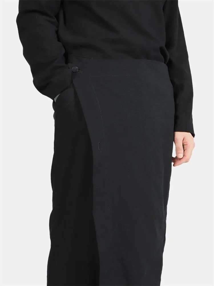 Straight Leg Skirt Pants for Women - Perfect for Nightclub and Gothic Dance Fashion
