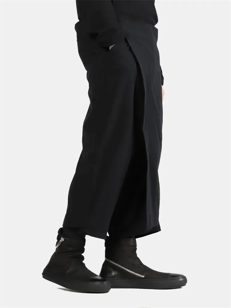 Straight Leg Skirt Pants for Women - Perfect for Nightclub and Gothic Dance Fashion