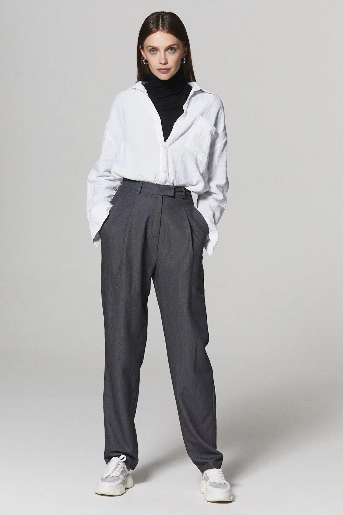Street Style High Rise Tapered Pants