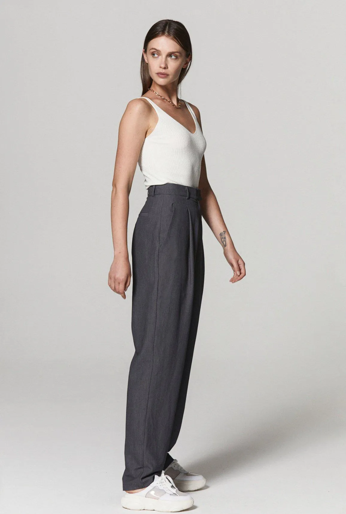 Street Style High Rise Tapered Pants
