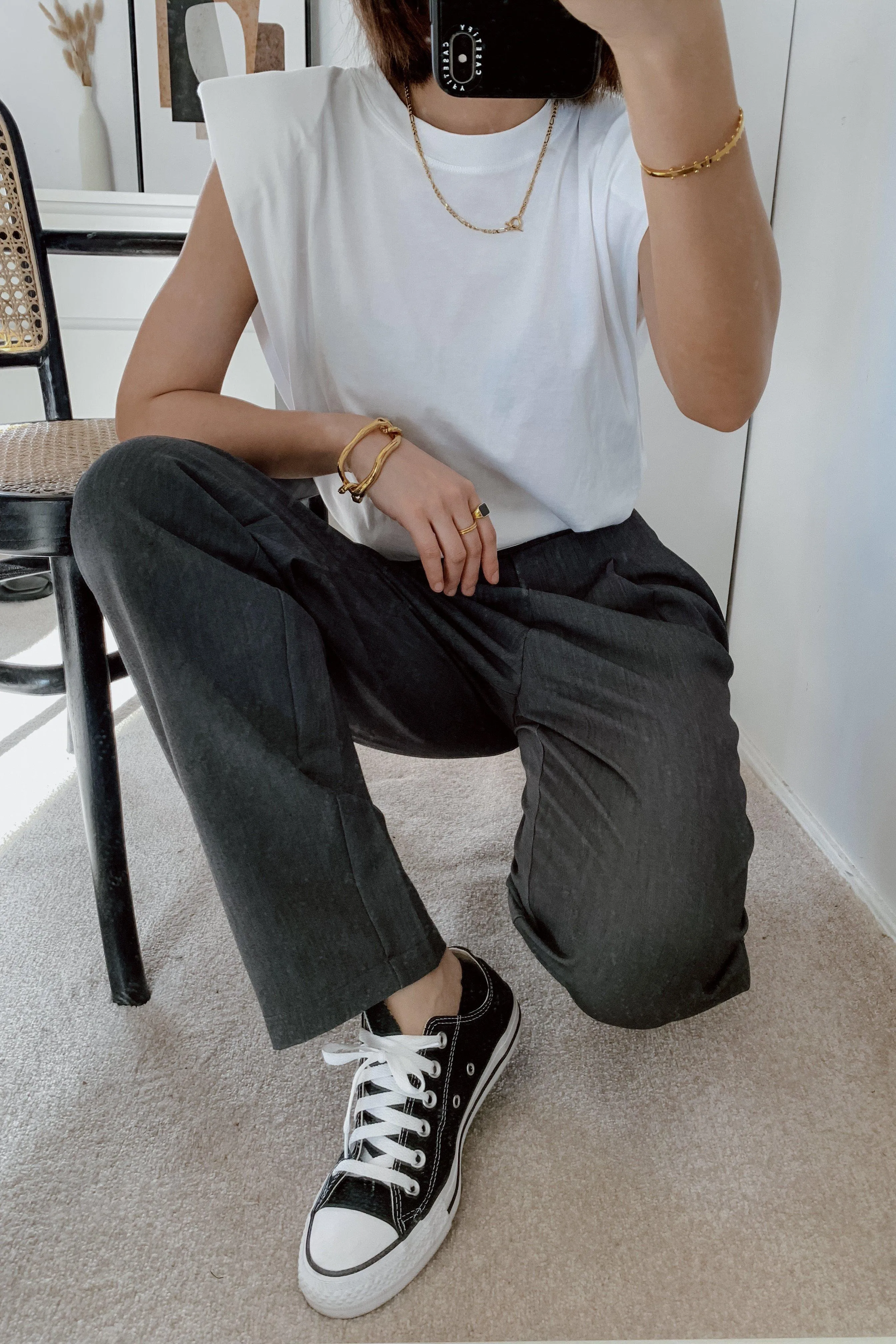 Street Style High Rise Tapered Pants
