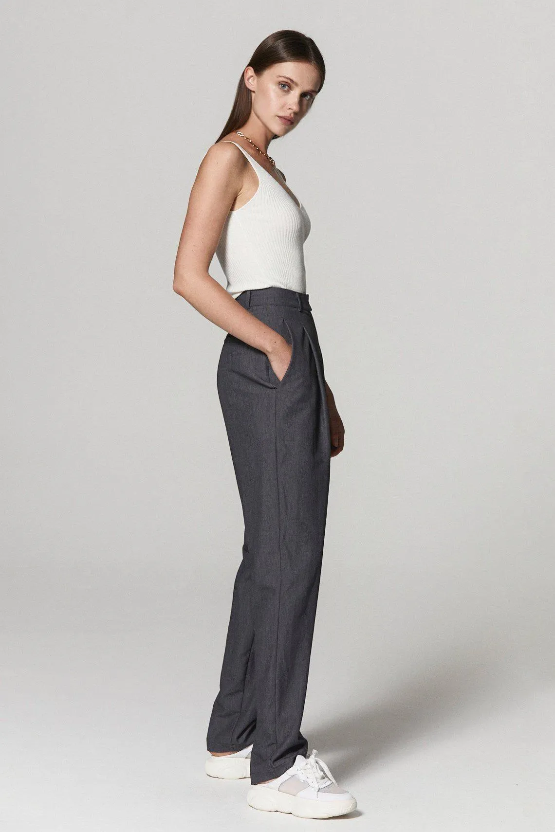 Street Style High Rise Tapered Pants