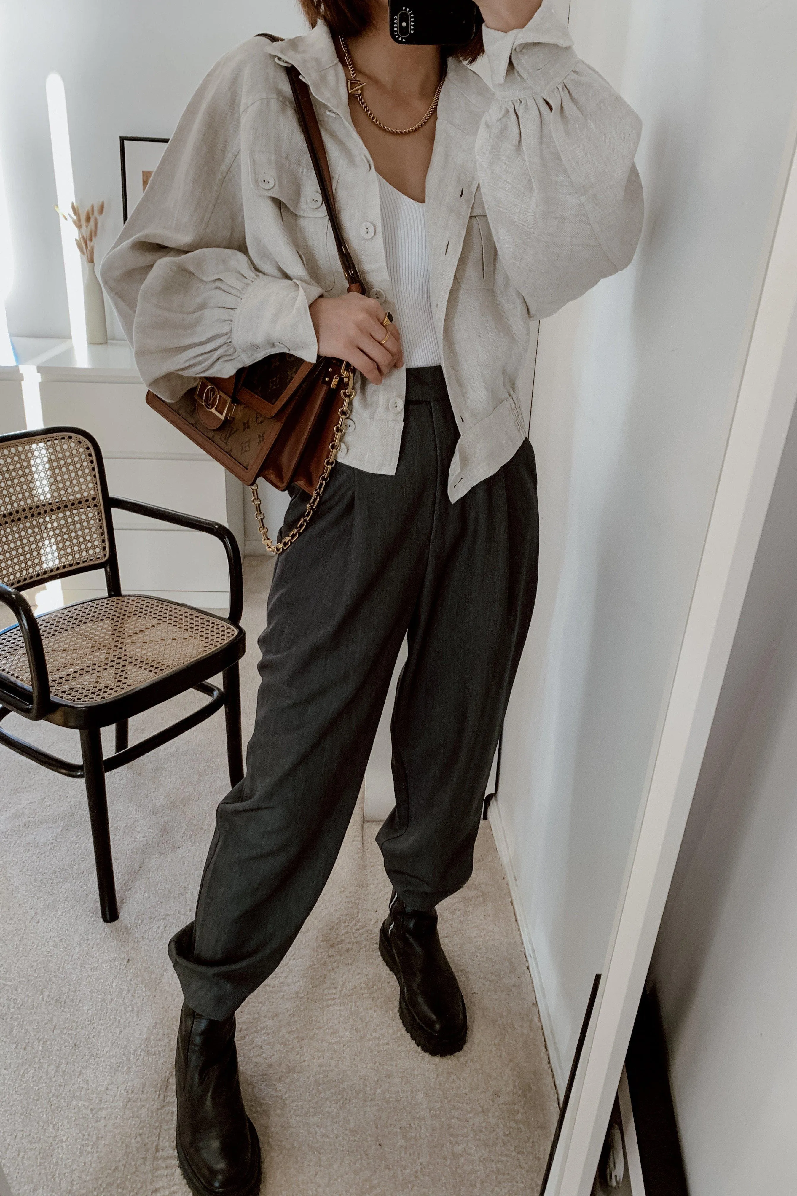 Street Style High Rise Tapered Pants