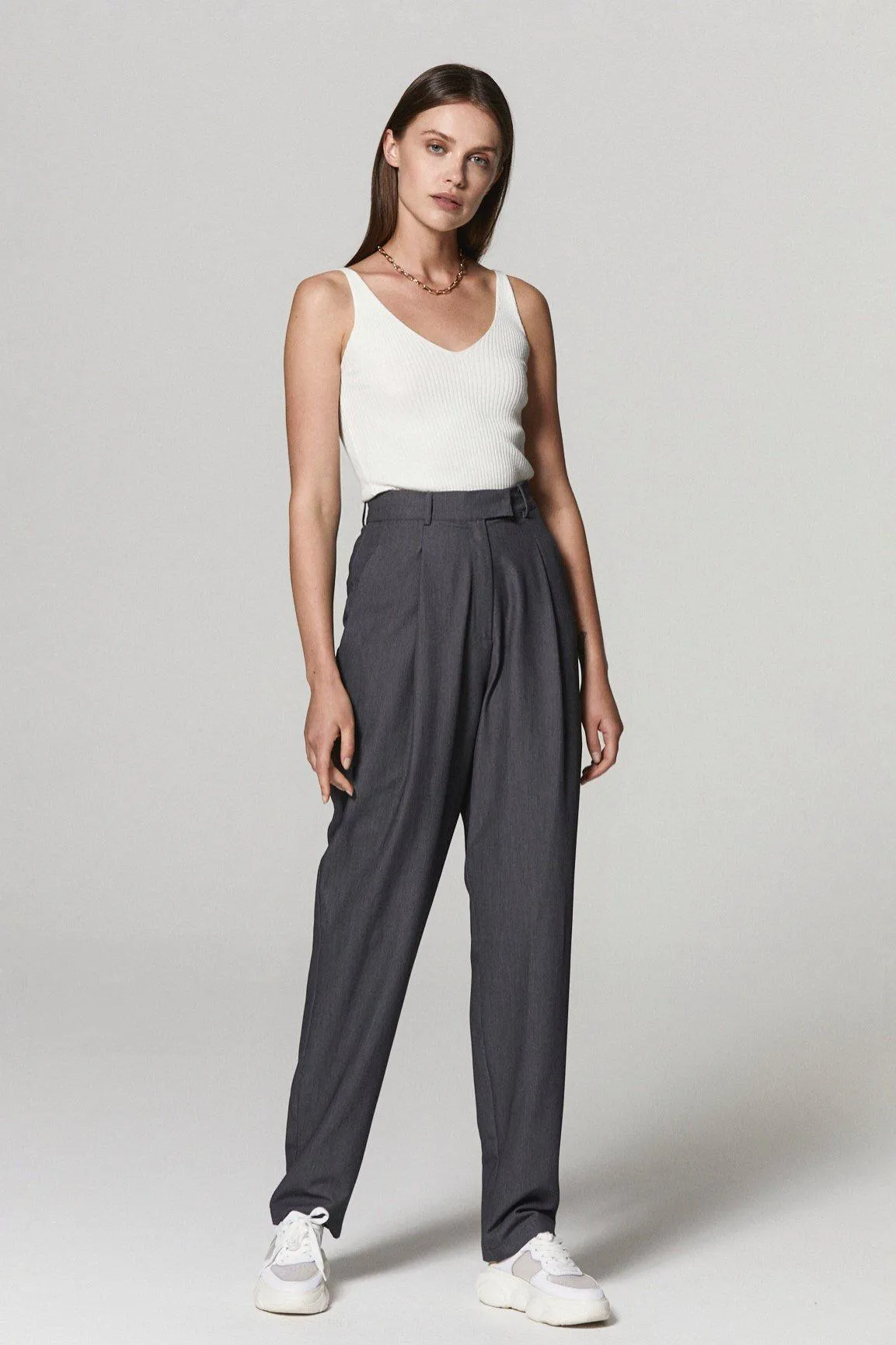 Street Style High Rise Tapered Pants