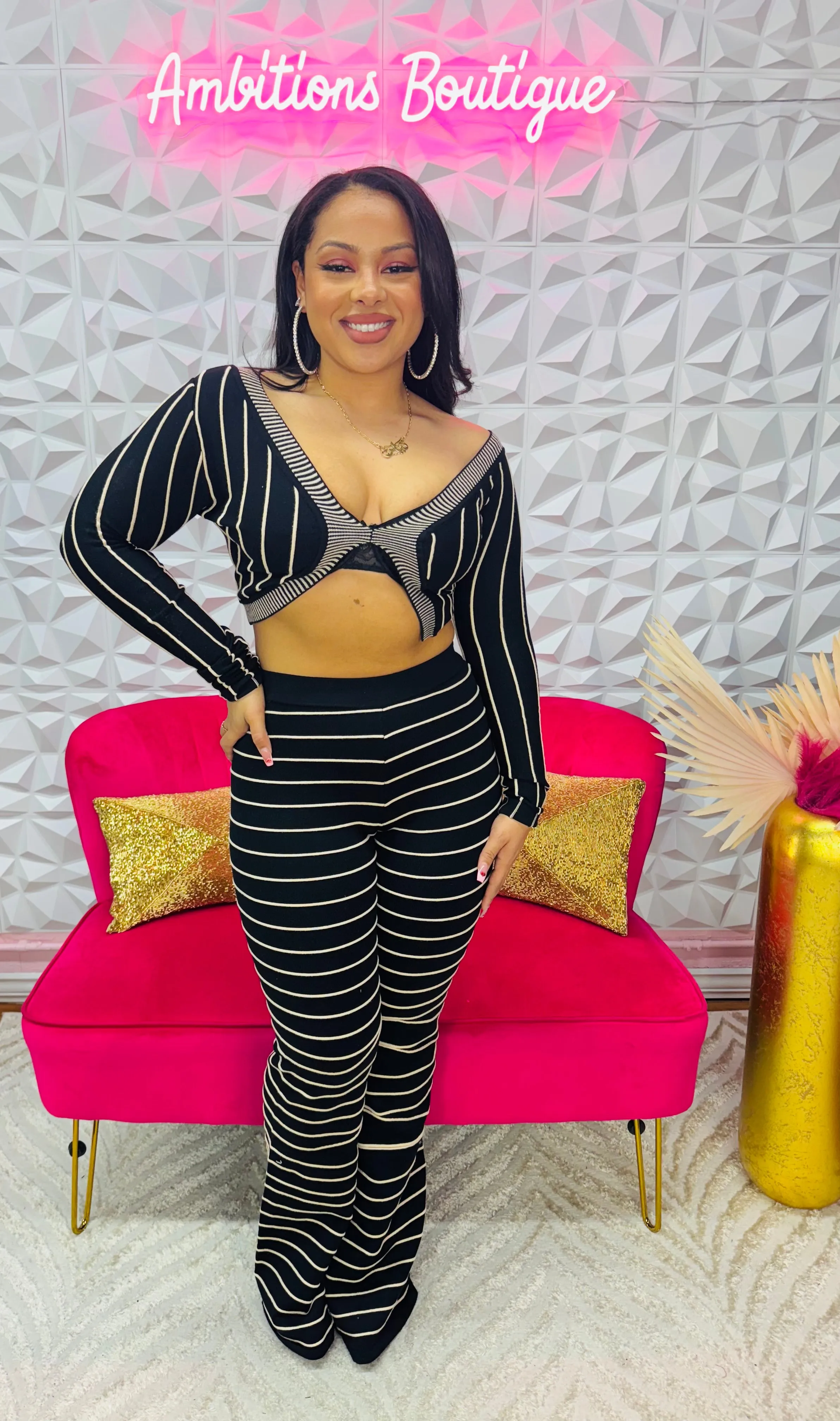 Striped down set