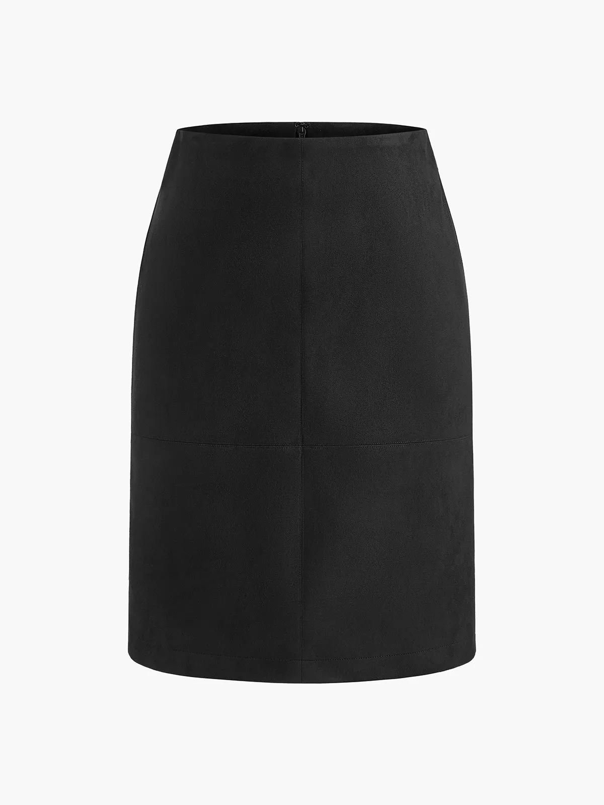 Suede A-Line Skirt Without Belt