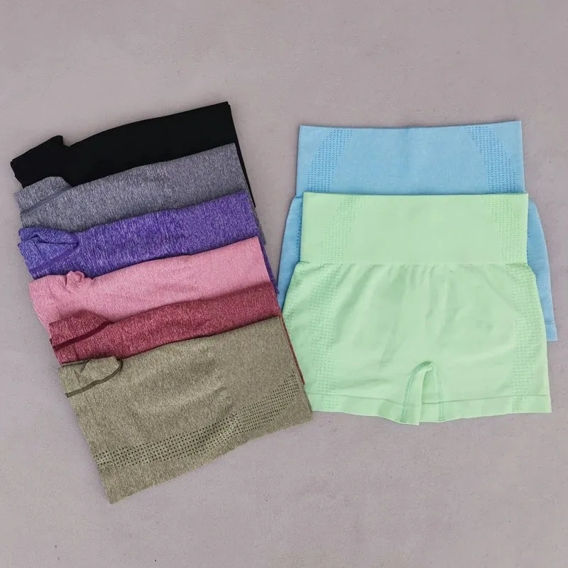 Summer Seamless Yoga Sets - High Waist Running Leggings and Padded Sports Bra Set
