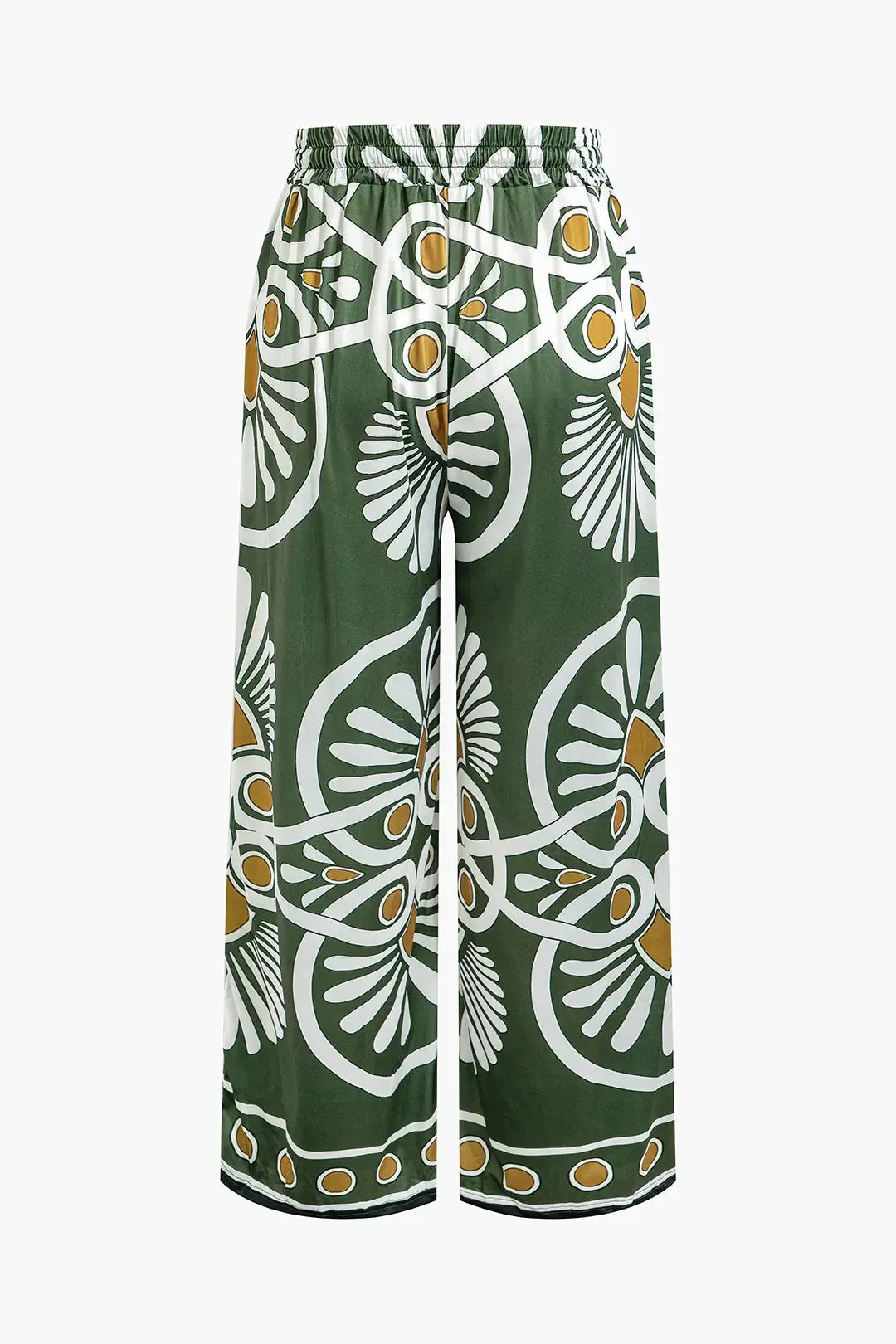 Suzanne - Trendy Drawstring Detail Woman's Wide Leg Pants