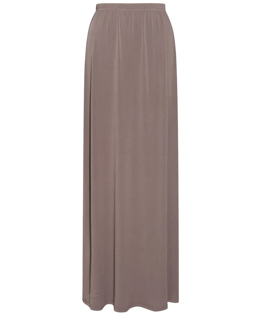 Taupe Jersey Pencil Maxi Skirt