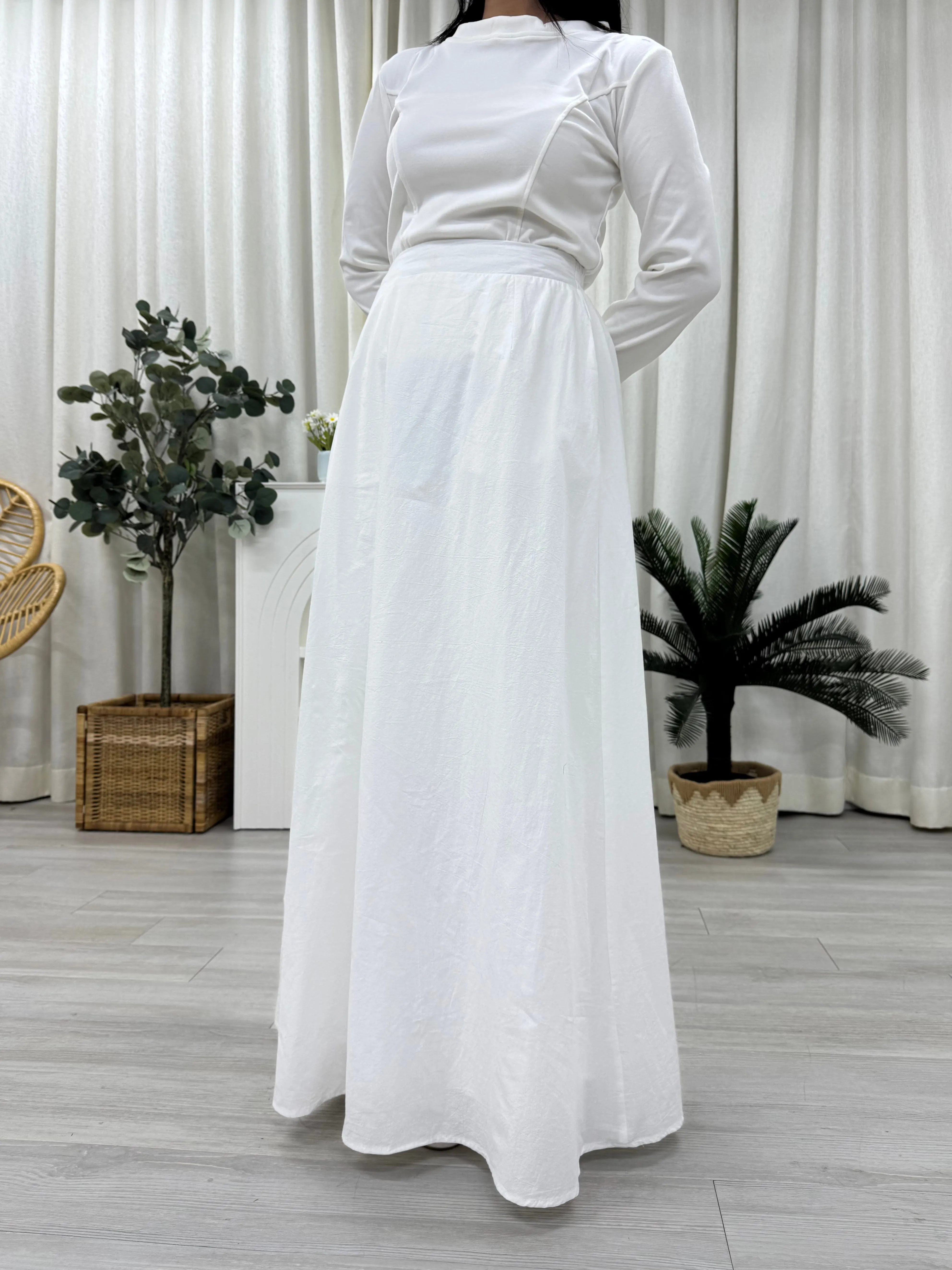 The A-line Crushed Cotton Skirt Edit