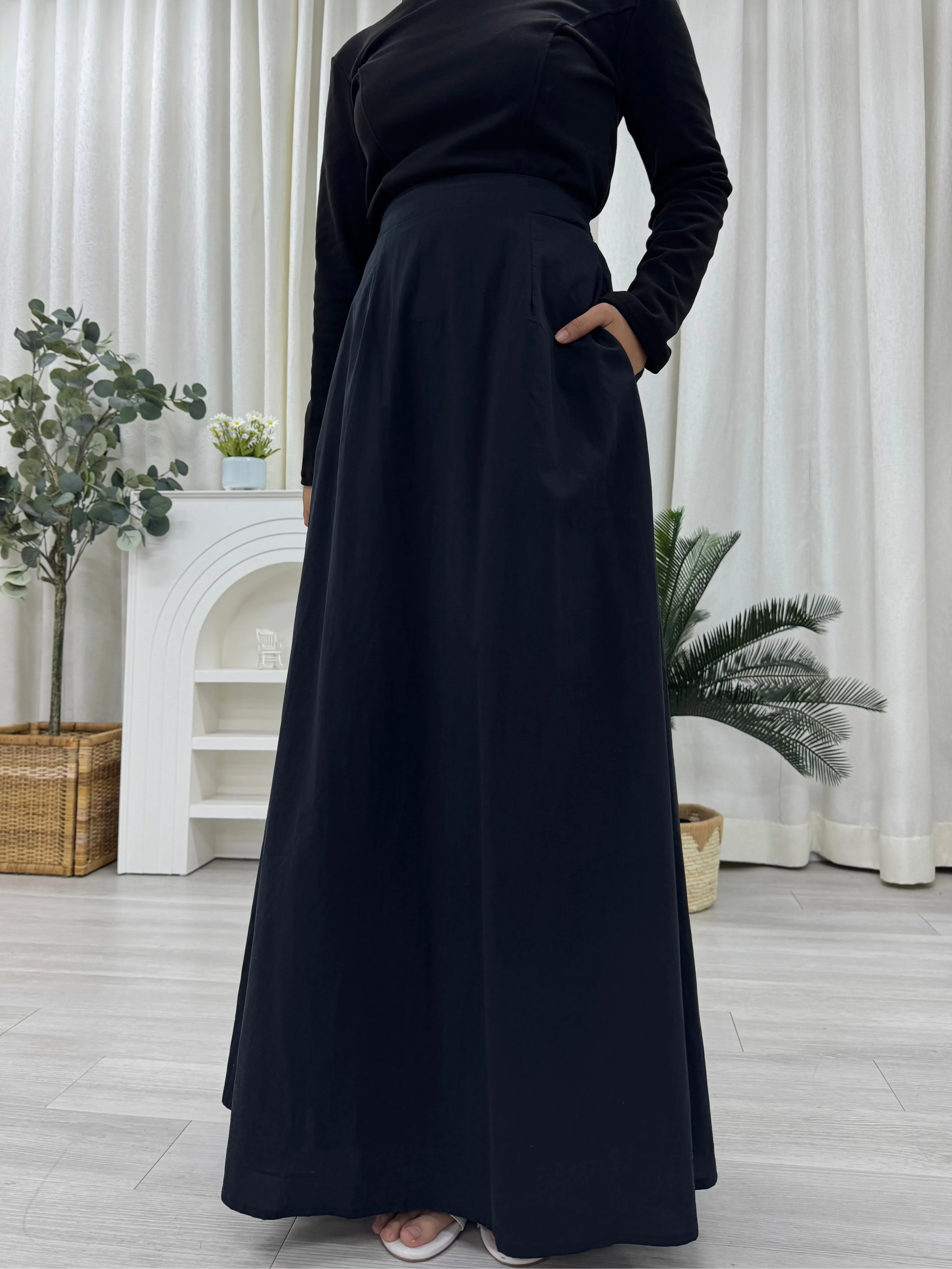 The A-line Crushed Cotton Skirt Edit