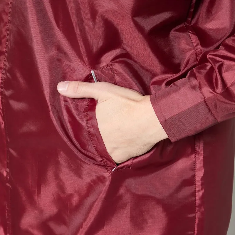 THE CLOWNFISH Rain Coat - Waterproof, Reversible Design | Comes with Pants | Size L | Maroon