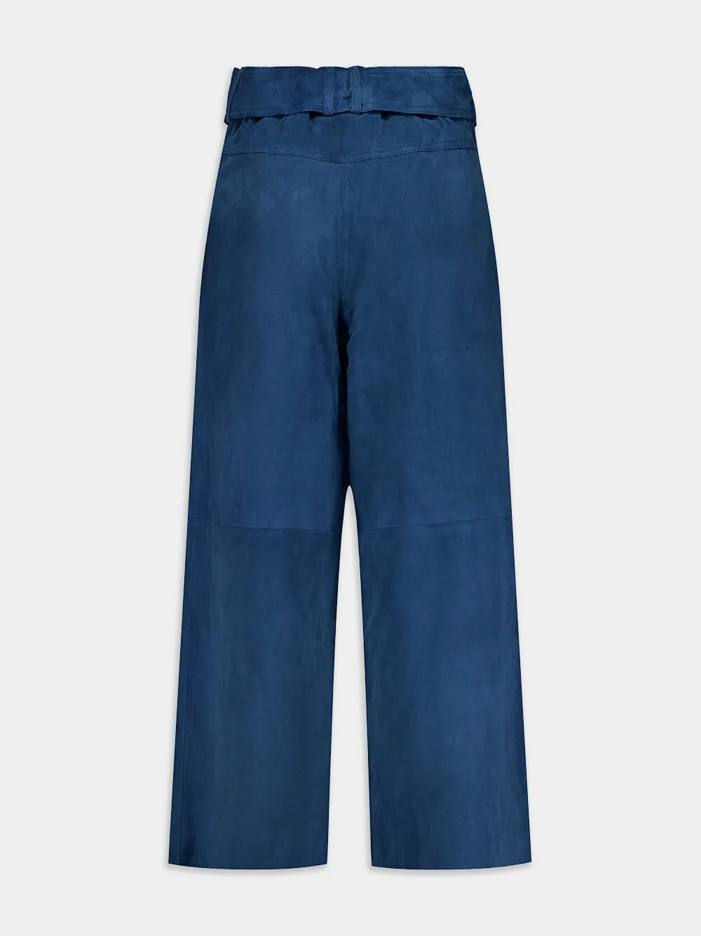 Topaz Leather Wide-Leg Pants