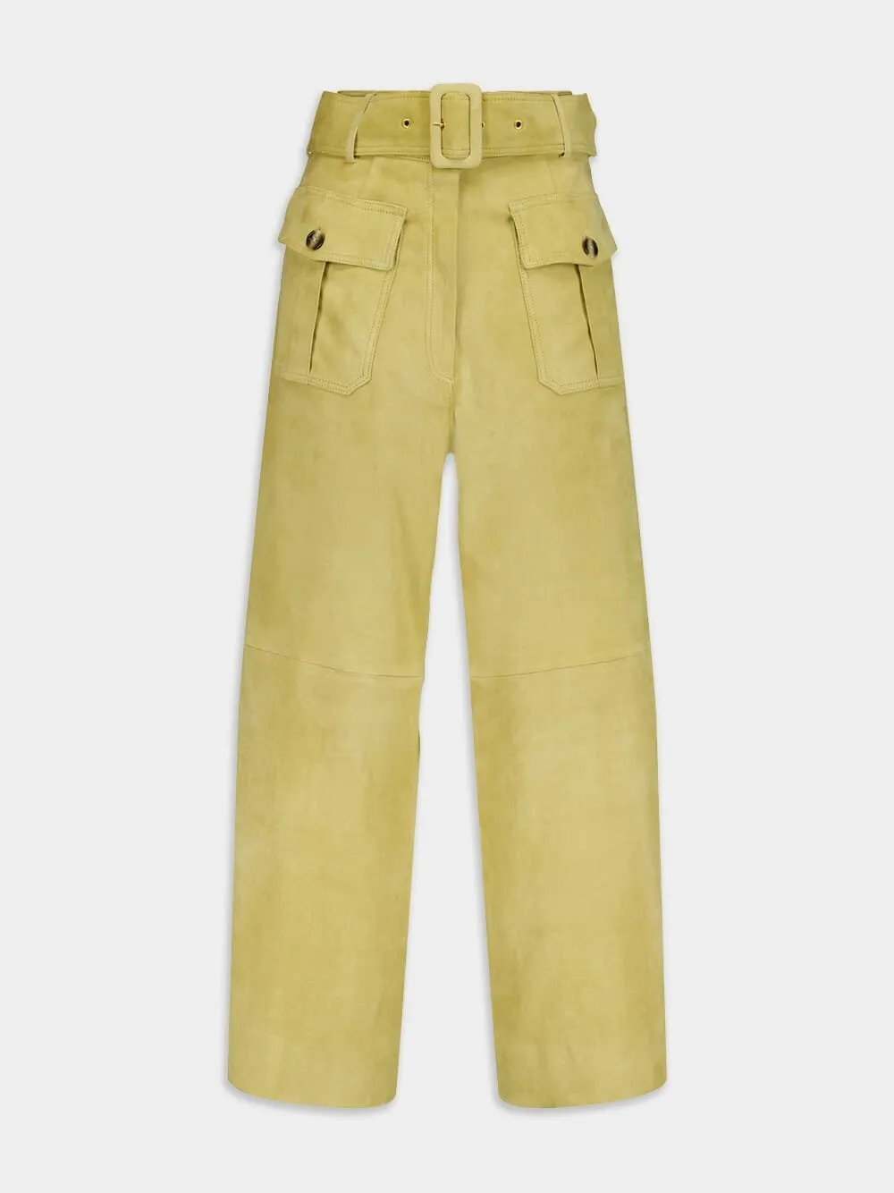 Topaz Leather Wide-Leg Pants