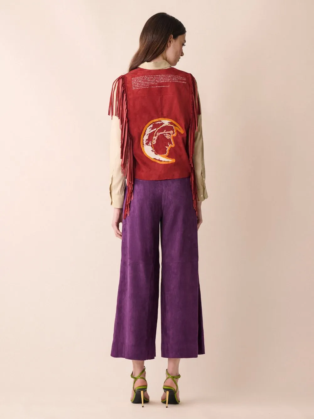 Topaz Leather Wide-Leg Pants