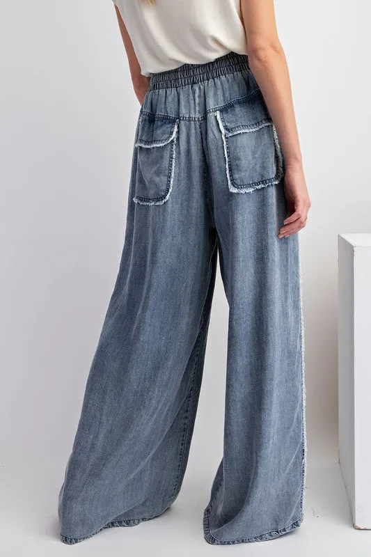 Truth Is Washed Chambray Loose Pants