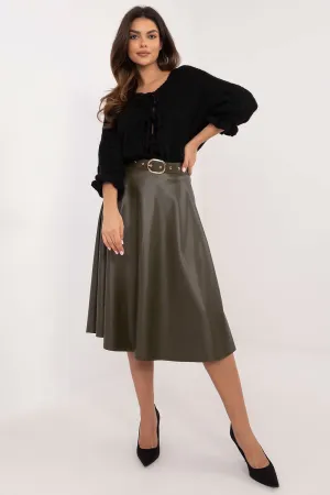Unique flared cut midi skirt