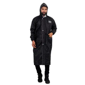 Unisex Waterproof Long Coat - Reversible Design with Adjustable Hood | Green Camo | Free Size