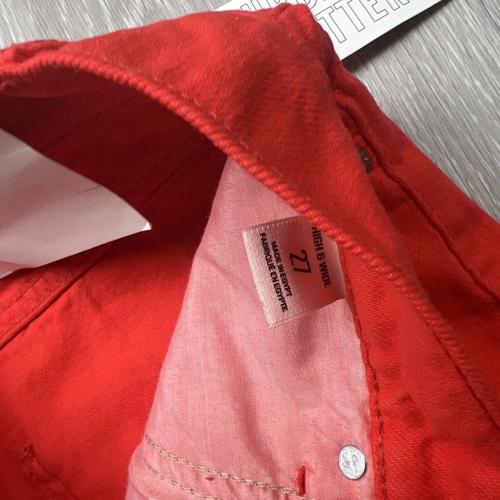 Urban Outfitters BDG Womens High & Wide Orange Jeans Size 27 (New)