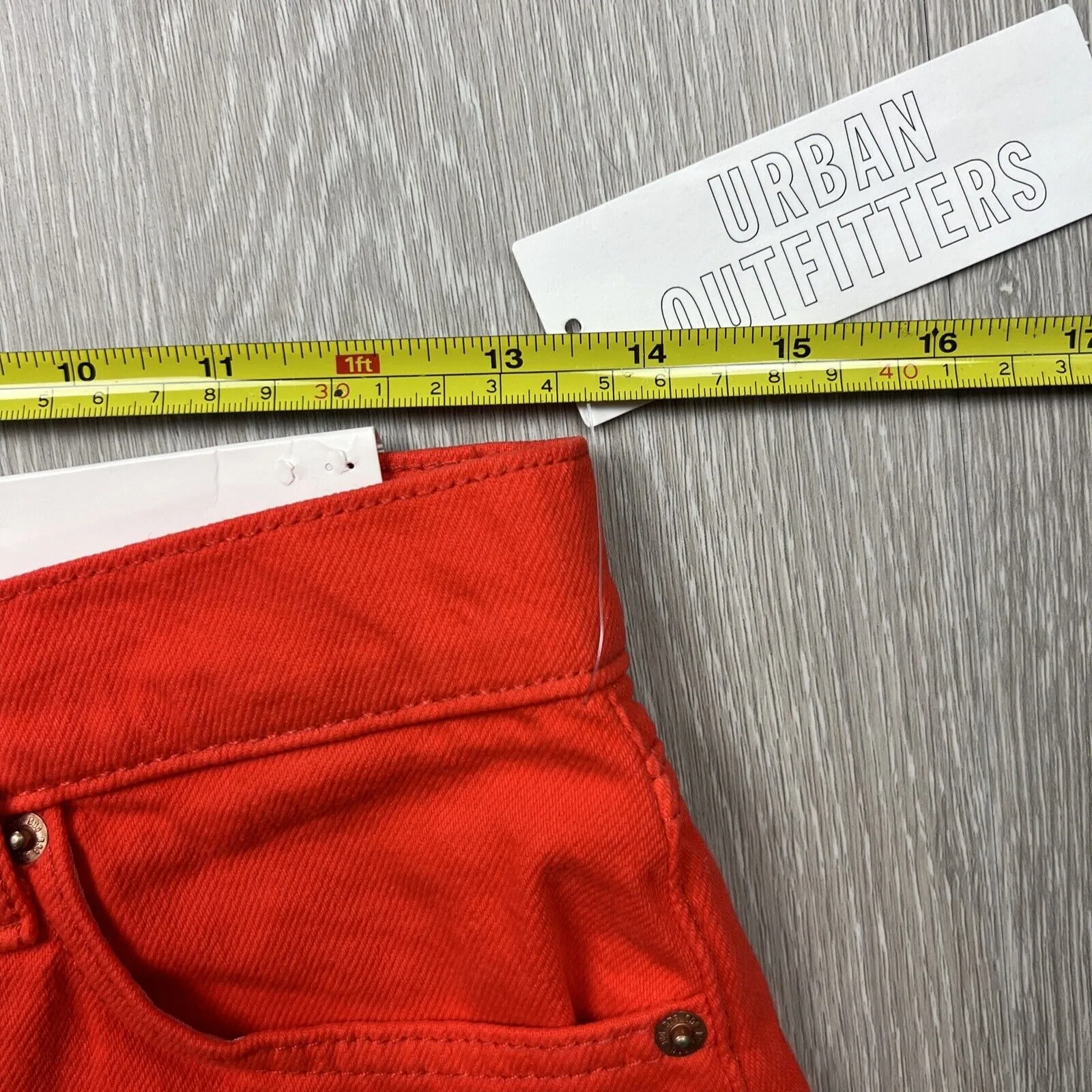 Urban Outfitters BDG Womens High & Wide Orange Jeans Size 27 (New)