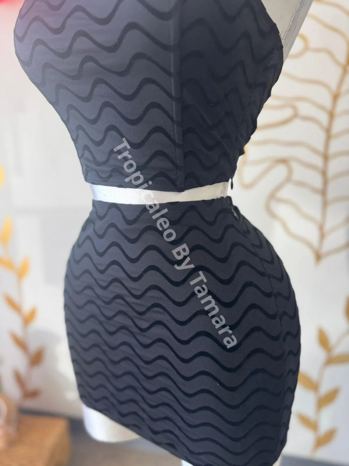 Wavy Velvet Two-Piece Set