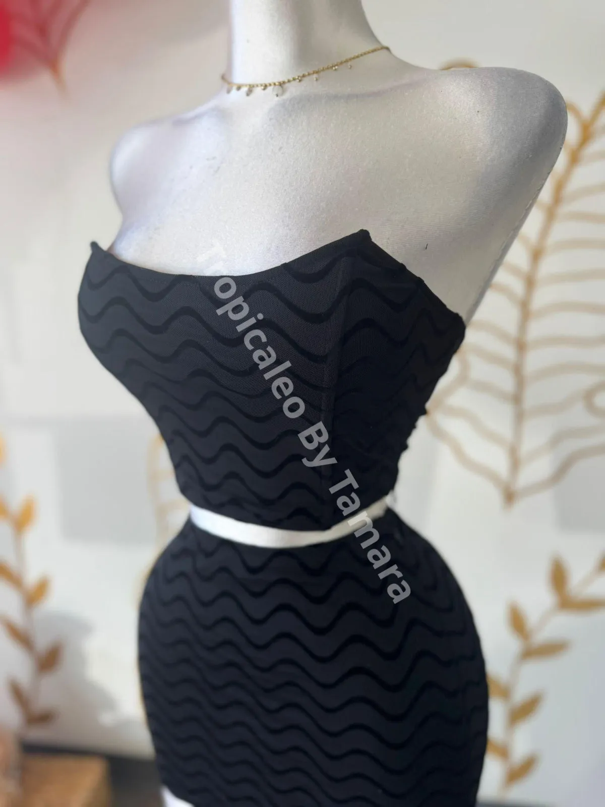 Wavy Velvet Two-Piece Set