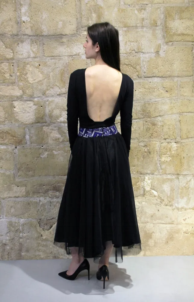 WAX & TULLE MIDI SKIRT