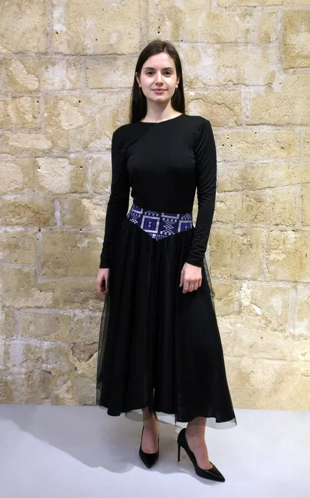 WAX & TULLE MIDI SKIRT