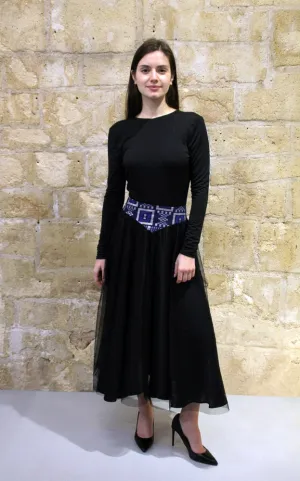 WAX & TULLE MIDI SKIRT