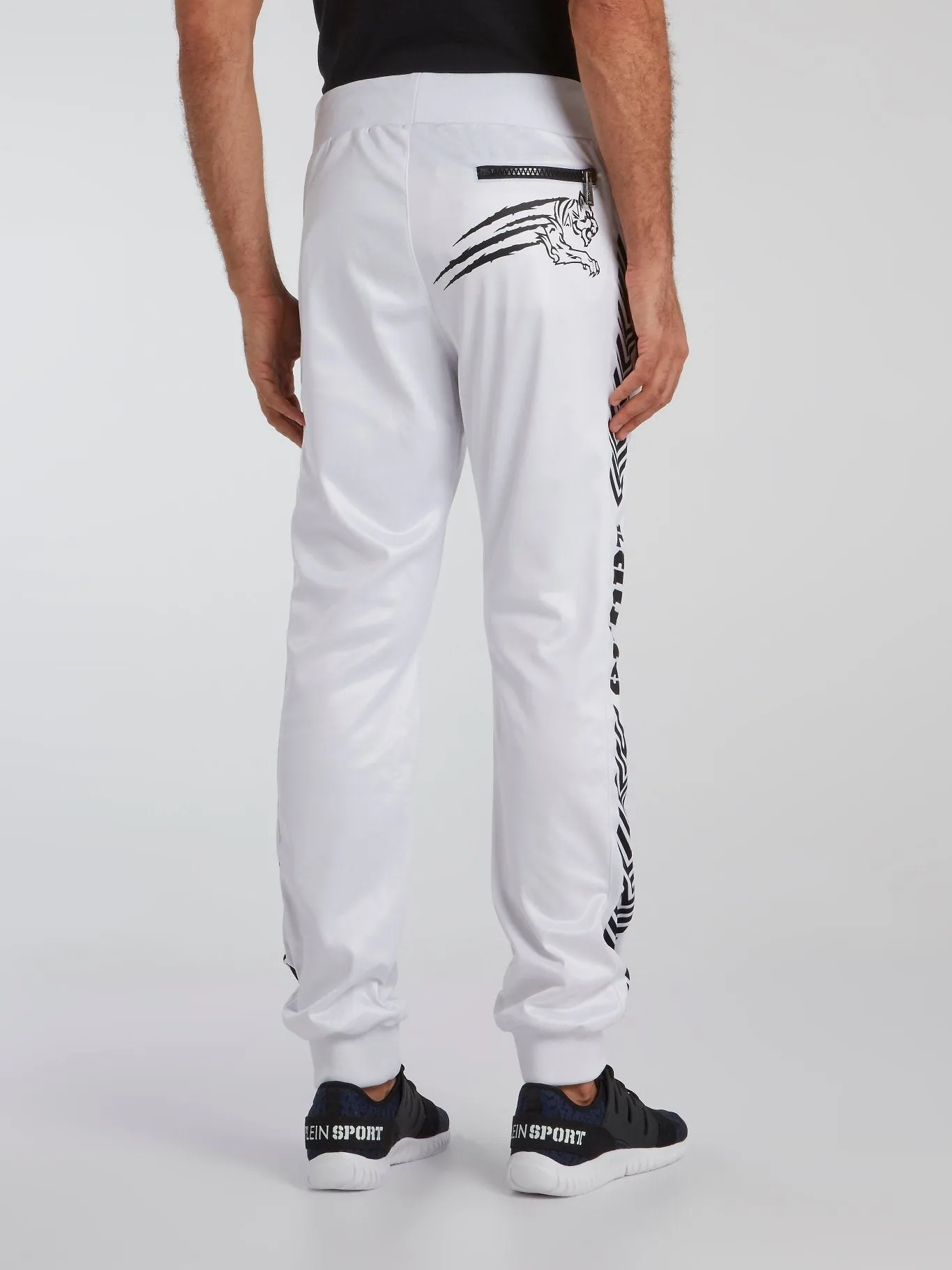 White Contrast Active Pants