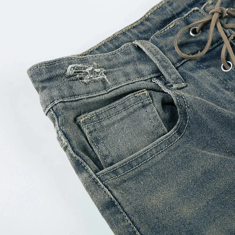 Wide Leg Denim Pants