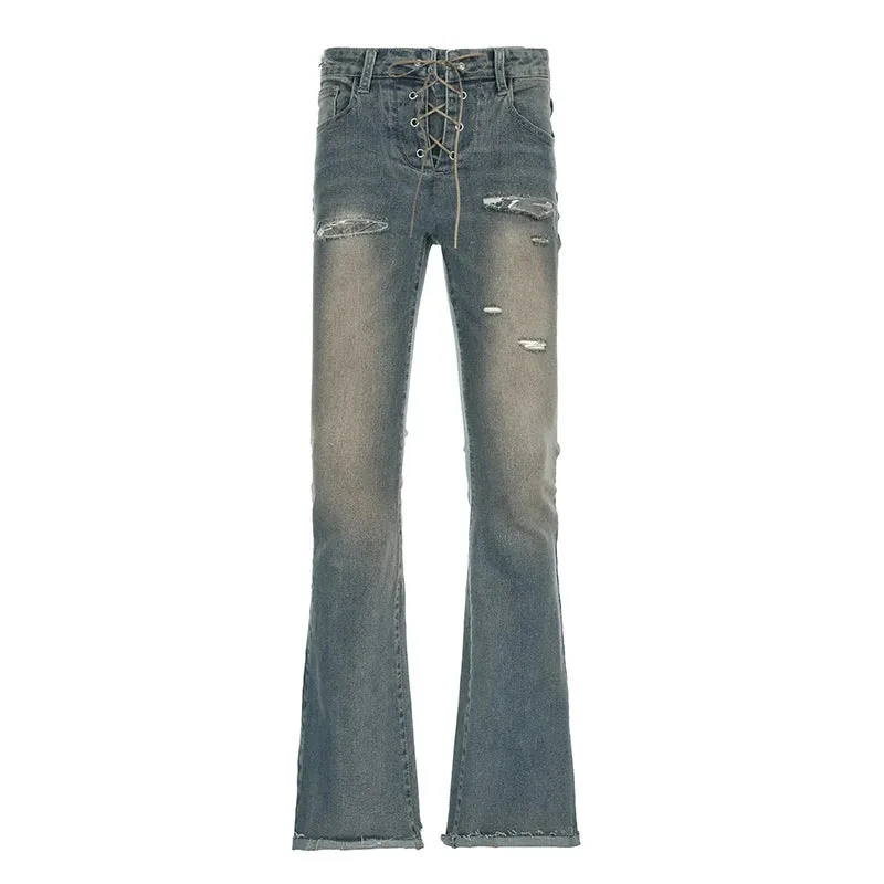 Wide Leg Denim Pants
