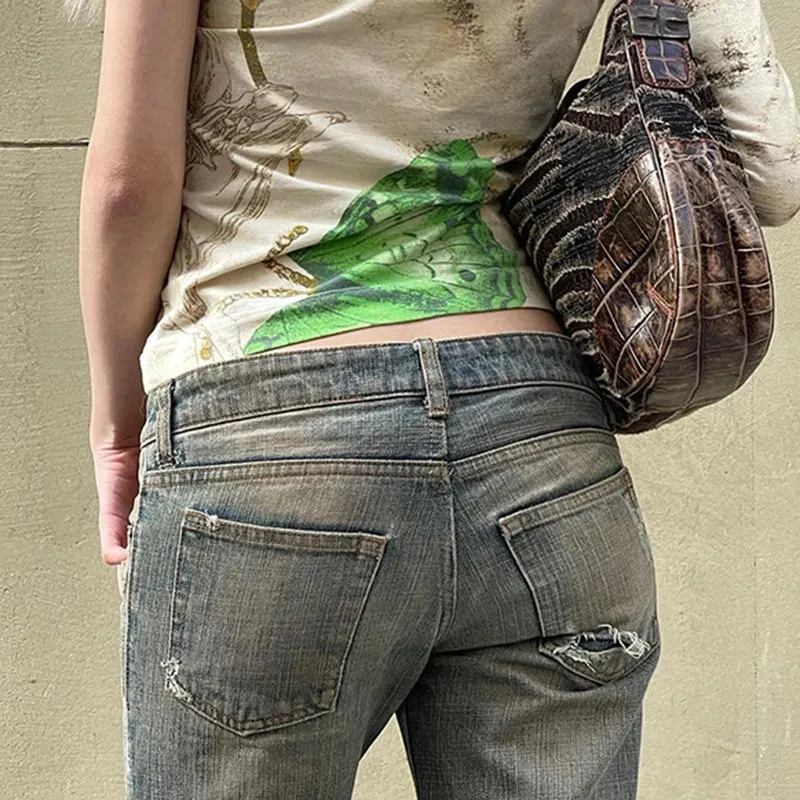 Wide Leg Denim Pants